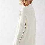 Free People mock neck sweater ribbed Ottoman Slouchy Tunic ecru loose parke Photo 6