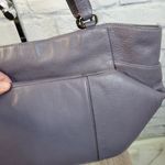 Coach F23284 Carrie Purple Grey Pebble Leather Park Tote w/COA Photo 6