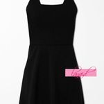 Spanx Get Moving Easy Access Square Neck Dress Black Skort Skater Fit And Flare Photo 5