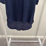 Kona Sol Blue Tunic Swim Cover-Up with White Embroidery Photo 3