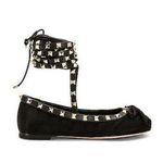 Valentino Garavani Black Rockstud Ballerina Flat Nero 38.5 Photo 0