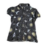 Hell Bunny  Solaris Sun & Moon 70's Black Blouse Size: S Photo 1