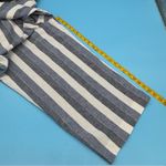 LC Lauren Conrad Lauren Conrad Linen Blend Wide Leg Cropped Pants Tan White Stripes New Womens XL Photo 3