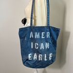 American Eagle  Denim Jean Shoulder‎ Tote Bag Photo 2