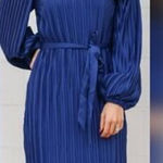 En Saison‎ Lisa Pleated Dress Navy Blue Size Small Photo 1