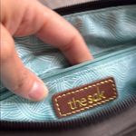 The Sak  Black Leather Crossbody Bag Floral Embossed Everyday purse Photo 5