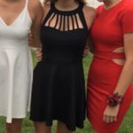 Three Hearts Three Pink Hearts Trixxi Black Halter Skater Mini Dress XS Fit & Flare Cutout Photo 1