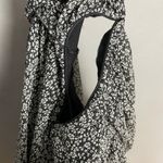 EXPRESS  Skirt Silk Chiffon Mini Floral Print‎ Black White Size 8 Women Waistband Photo 5