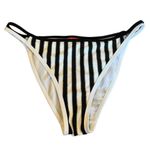 River Island Resort High Leg Stripe Bikini Bottom Size 8 NWT Photo 6