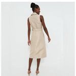 Tuckernuck Ocean Spray Cheyenne Dress Size XXL NWT Geo Print Belted Midi Blue Photo 8