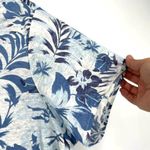C&C California Women's Linen Floral Leaf Print Short Sleeve Top Blue Size 2X Photo 9