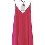 Amanda Uprichard NWT Neon Pink Racerback Lined Flounce Romper Photo 0