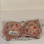 Victorias Secret Pink Everywhere Wear Wireless Push Up Bra Pink w/ cherries 36D Size undefined Photo 6
