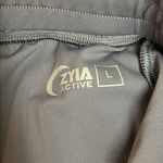 Zyia Joggers Large Gray Peak Zipper Ankle Casual Gym Fitted Drawstring C34 Photo 3