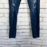 Wax Jean “Butt, I Love You” Distressed Skinny Jeans Dark Wash Women’s 3 Low Rise Photo 3