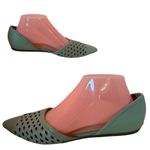 Franco Sarto MINTY GREEN LEATHER "HONESTY 2" D'ORSAY PERFORTED FLATS (8.5) Photo 2