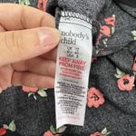 Nobody's Child Dress Womens 8 Black Red Floral Midi Long Sleeve Poppy Print Photo 4