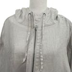 J.Jill 100% Linen Cotton Lined Zip-Up Lightweight Jacket Gray size Large Photo 1