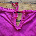 Attention  Ruffle Front V-Neck Sleeveless Tank Top Hot Pink Size Medium Photo 5