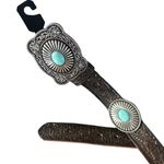 Ariat  NEW Silver and Turquoise Concho Belt Photo 5