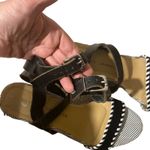 Chinese Laundry  Black & White Print Wedge Espadrille Sandals Women Sz 7.5 Photo 6