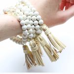 HOST PICK ❤️Beaded ivory tassel bracelet White Photo 3