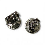 925 Silver Marked Round Halo Stud Earrings & Backing Sparkle Shine Rhinestones Photo 4