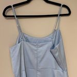 Amazon Danica Baby Blue Silk Sleeveless Midi Dress Photo 7