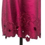 Adrianna Papell  Maroon Sleeveless V-neck Silk Cocktail Dress Elegant Size 10 Photo 5