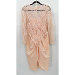 Vintage Totally 80s Peach Lace & Satin Formal Dress Huge Bow Molly Ringwald Size 6 Photo 2