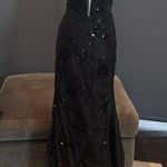 Women’s Black MermaidFit Sequins Party Prom Formal Dress LaceUp Back Size 4 Photo 0