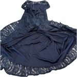 Alex Evenings Navy Blue Sequin Lace Trumpet Sleeveless Dress Jacket Size 8 Photo 9