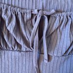 ASOS  long sleeve brown ribbed tie front top Photo 2