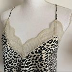 Love Stitch • Lace Leopard Print Silky Camisole Tank Top Black Photo 1