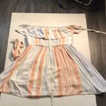 Altar'd State  Ruffled Striped Dress S Boho Costal Cowgirl Coquette Girl Festival Photo 6