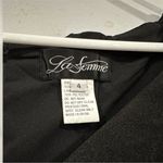 La Femme  25206 Surplice Off the Shoulder Column Gown Black 4 Photo 3