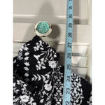 Faded Glory  Black/White Floral Wrap Skirt Size L (12-14) Elastic‎ Waist No Belt Photo 2