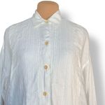 Vintage Linda Allard Ellen Tracy White Linen Tunic Button Photo 4