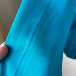Victoria's Secret Vintage 90s  Gold Label Silk Night Shirt Size Medium Teal Blue Photo 5