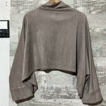 Lime & Vine Cropped Draped Suede Cowl Neck Top Ladies Photo 3