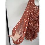 The Sang Polka Dot Twist Front Romper Women Large Brown NEW Cow Girl Western Photo 7