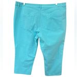 Coldwater Creek Aqua Blue Natural Fit Cropped Capri Pants Size 20 Photo 1
