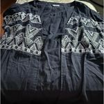 World Market Black Embroidered Lace Fringe Open Front Kimono Free Size MSRP $110 Black Photo 6