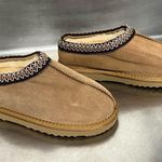 Wtoky Suede Fur Fleece Lined Brown Short Mini Boot Tasman Slippers Photo 1