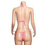 NESSY SWIMWEAR Set Flora Triangle Top & Kendal Bottom, Pink/Yellow, XS Pink Photo 4