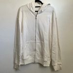Naked Wardrobe NEW Boyfriend Oversized Full Zip Hoodie in White Photo 1