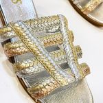 NEW Yosi Samra 9 Molly Braided Leather Slide Sandals Metallic Anthropologie NWOT Gold Photo 4