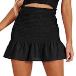 Boutique Black Ruched Skirt Photo 1