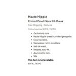 Haute Hippie  $495 Printed Silk Skylight Dress Medium M Photo 6