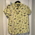 The North Face Size S Pacific Short Sleeve Shirt Pale Lime Valley Sun Print Photo 8